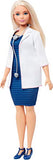 Barbie Doctor Doll, Curvy, Dressed in White Coat with Stethoscope and Blonde Hair, Gift for 3 to 7 Year Olds