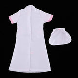 CUTICATE White Nurse Dress and Cap for 1/3 BJD Doll Clothes for Night Lolita Dolls