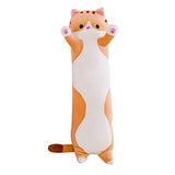 Aslion Cute Plush Cat Doll Soft Stuffed Small Cat Pillow Doll Toy Gift for Kids Girlfriend (Brown, 90cm)