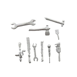 Phoenix Models Melody Jane Dollhouse General Tools Set of 10 Half Inch 1:24 Scale Accessories