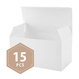 PACKHOME 15 White Gift Boxes with Lids 9x4.5x4.5 Inches Paper Gift Box for Wedding,Gift,Party,Recycled Paper