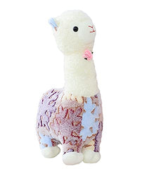Oternal Alpaca Plush Doll, Soft and Snuggly Plush Stuffed Animal, 16-inch Large Plush Alpaca for Kids, Cute Alpaca Plushie, Colorful Snowflake Stuffed Alpaca, Cuddly and Huggable Animal Plushies