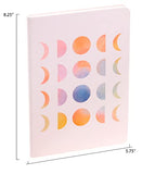 Eccolo Lined Journal Notebook, Flexi-Cover, Moon Phases, 256 Ruled Pages, 5.75-x-8.25 inches