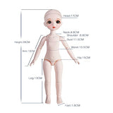 Yunle BJD Dolls 1/6, 12 Inch Little Angel Series Doll, 28 Ball Jointed Doll DIY Toys with Full Set Clothes Shoes Wig Makeup, Gift for Girls Birthday Gift (Daisy)