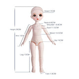 Yunle BJD Dolls 1/6, 12 Inch Little Angel Series Doll, 28 Ball Jointed Doll DIY Toys with Full Set Clothes Shoes Wig Makeup, Gift for Girls Birthday Gift (Rhoda)
