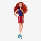 Barbie Looks Doll, Curly Red Hair, Color Block Outfit with Miniskirt, Style and Pose, Fashion Collectibles, Barbie Signature Looks