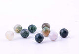 Natural Stone Beads 100pcs 8mm India Agate Round Genuine Real Stone Beading Loose Gemstone Hole Size 1mm DIY Charm Smooth Beads for Bracelet Necklace Earrings Jewelry Making (India Agate)