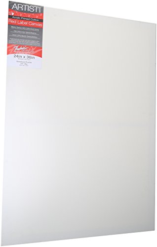 Fredrix 5031 Red Label Stretched Canvas, 24 By 36 Inches