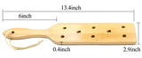 13.4inch Bamboo Wood Paddle Lightweight Thin Wooden Paddles with Airflow Holes for Light Play