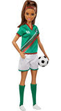 Barbie Soccer Doll, Brunette Ponytail, Colorful #16 Uniform, Soccer Ball, Cleats, Tall Socks, Great Sports-Inspired Gift for Ages 3 and Up