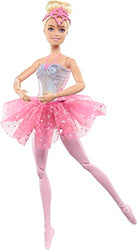 Barbie Doll Magical Ballerina Doll Blonde Hair Light-Up Feature Tiara and Pink Tutu Ballet Dancing Poseable Kids Toys