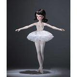 Ballet Girls 1/4 Bjd Doll Ball Joint SD Dolls Fashion Dress Up with White Skirt Suit+ Wig Girl Best Gift for Birthday