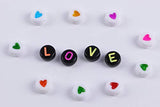 2000 pcs 10 Stylist Acrylic Alphabet Letter Beads Pony Cubes with 3 Elastic String Rolls for Jewelry Bracelet Making Kit by BlinkOne
