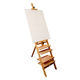 US Art Supply Paint Station Multi-Function Wooden Studio Easel, Comes with 4 removable shelves,