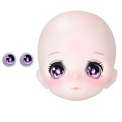 Labstandard 1/4 BJD Doll Accessories, 1st Generation tan Skin Doll Cute Anime Expression Craniotomy Version (Eyes-Purple)