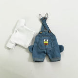 XiDonDon 1/12 BJD Doll Clothes Fashion Suspender Pants T-Shirt Set for ob11 gsc body9 Dolls Accessories (Dark Blue)