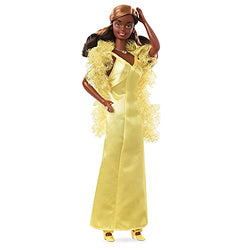 Barbie Signature 1977 Superstar Christie Classic Doll Reproduction (11.5-in Brunette) with Twisting Waist & Legs, Wearing Yellow Gown, Gift for Collectors