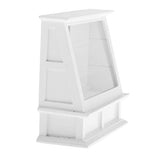 F Fityle White Wooden Bakery Cabinet for 1/12 Scale Dollhouse Room Furnishings Ornament Accessories