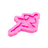 Shiny Glossy Dancing-Girl Keychain Silicone Mold DIY Girl Epoxy Resin Keychains Mould for Resin Casting Craft DIY Jewelry Making Pendant Decoration Silicone Molds