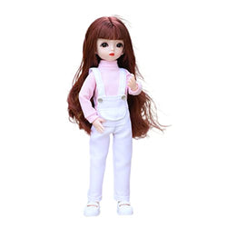 BJD Doll with Clothes Shoes Movable Joints 12 Inch Doll 30cm 1/6 Makeup Dress Up Dolls with Fashion Clothes for Girls Toy (I)