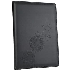 Leather Journal Writing Notebook for Women & Men, Art Gifts Travel Diary (Black)