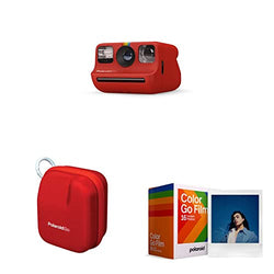 Polaroid Go Instant Mini Camera - Red (9071) - Only Compatible with Polaroid Go Film & Case - Red & Film - Double Pack (16 Photos) (6017) - Only Compatible with Polaroid Go Camera