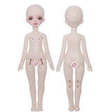 ZDD 1/6 Handmade Girl BJD Doll 11" Ball Jointed SD Dolls Full Set Action Figure + Clothes + Shoes + Wig + Makeup, Flexible Joints and Strong Plasticity