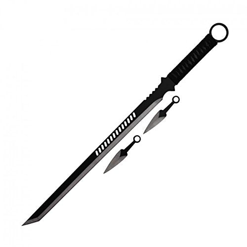 Ninja Sword Machete Throwing Knife Tactical Katana Tanto Blade, 27-Inch