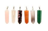 12pcs Healing Pointed Chakra Beads Pendants Point Bullet Shape Quartz Crystal Teardrop Stone Random