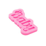 Shiny Glossy Letters Baby Style Keychain Silicone Mold Epoxy Resin Casting Mold Craft Silicone Mould for DIY Charms Pendant Jewelry Making