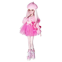 CUTICATE 1/3 Scale Girl Dolls Clothes for 60CM Ball Jointed Doll, for Night Lolita, Supper Dollfie - Sweater Dress & Hat & Lace Stocking Socks Outfits