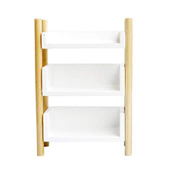 BARMI Mini Furniture Storage Shelve Model Doll House Bookshelves Simulation Decor,Perfect DIY Dollhouse Toy Gift Set White