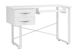Sew Ready , White Pro Line Craft, Sewing, and Office Desk with 2 Drawers