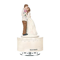 WJYIKEE Music Box Sculpted Hand-Painted Musical Figure Warm and Romantic Birthday Festival Musical Gift Home Office Studio Decoration (Lovers)
