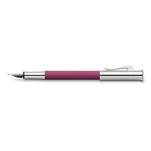 Graf von Faber-Castell Guilloche Fountain Pen, Medium Nib, Electric Pink (FC145240)