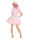 Cosplay.fm Women's Nurse Joy Cosplay Costume Outfit Pink Dress with Hat (S)