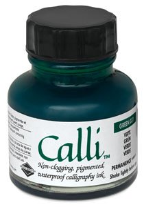 Daler-Rowney Calli Calligraphy Ink, 1 oz, Green (604301031)