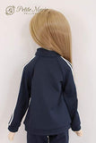 Petite Marie Japan for 1/3 Doll 23 inch 60cm DDS (Dollfie Dream Sister) SD BJD School Jersey with a Soft Touch Japanese Style Sportswear (Blue) [No.0077] Clothes Only not Include Doll