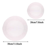 Stretched Canvas Round Cotton Paint Board White Blank Canvas Frame Art Craft Set of 2 (20/30 cm) for Painting Acrylic Pouring Oil Paint Artist Media