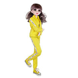 EVA BJD 1/3 SD Doll 22 inch Ball Jointed Dolls with Sportswear Hair Shoes and Makeup Yellow Fitness Girl Doll