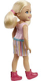 Barbie Chelsea Doll (6-inch Blonde) Wearing Skirt with Striped Print and Pink Boots, Gift for 3 to 7 Year Olds