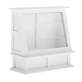 F Fityle White Wooden Bakery Cabinet for 1/12 Scale Dollhouse Room Furnishings Ornament Accessories