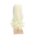 1/3 BJD Doll Wig High Temperature Synthetic Fiber Long Wavy Curly Light Blonde Hair Wig BJD Doll Wigs for 1/3 1/4 1/6 BJD SD Doll(T5404)