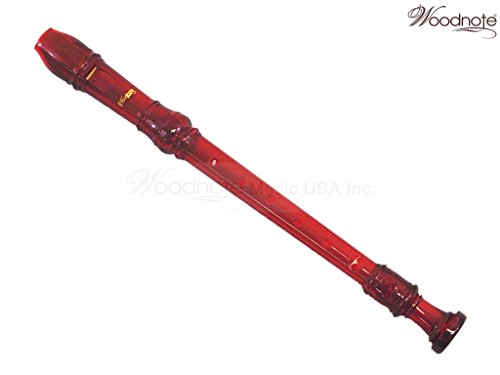 Woodnote Translucent Red Color 8 Holes Soprano Recorder Flute