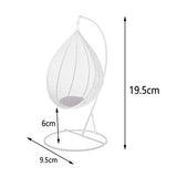 freneci 1/12 Scale Dollhouse Iron Metal Miniature Furniture Swing Chair Hammock Fittings Dolls House Props Accessories Craft Decor Toys New - White