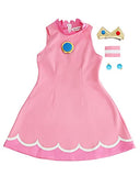 Miccostumes Women's Princess Peach Tennis Dress Cosplay Costume with Crown (S)