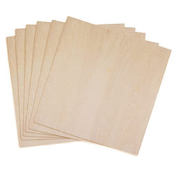Unfinished Wood, 6 Pack Basswood Sheets for Crafts, Craft Wood Board for House Aircraft Ship Boat Arts and Crafts, School Projects, Wooden DIY Ornaments (300 x300 x 1.5mm)