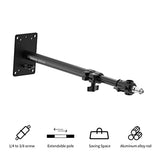 Selens Photography Studio Wall Mount, Camera Wall Ceiling Mount Boom Arm Up to 22" for Photo Video Monolights, Umbrellas, Reflectors, Overhead with 3/8" 1/4" Thread