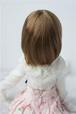 Doll Wigs ! JD026 Tender BOBo Synthetic Mohair Doll Wigs 1/8 1/6 1/4 1/3 BJD Doll Hair (Brown, 7-8inch)