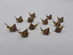 12 Pieces Miniature Snail Animals clay Dollhouse Fairy Garden Mini Animals Artificial Animals Tiny Animals #36